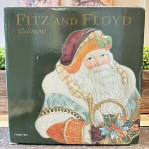 Vtg Fitz and Floyd Classics Old World Santa Canape Plate Christmas Holiday 2006
